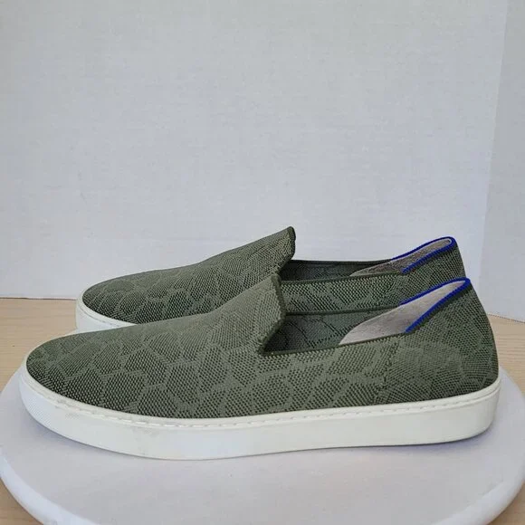Rothy’s Women's The Original Safari Print Olive Green Slip On Casual Sneaker 12 - Picture 3 of 16